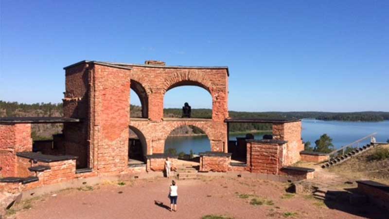 Bommarsunds fästning under vår bussresa till Åland med Tjörnarpsbuss
