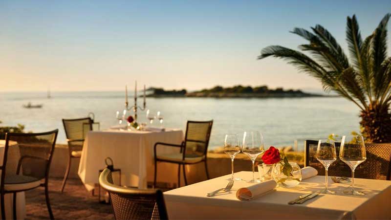 Restaurangen på Hotel Istra utanför Rovinji i Kroatien