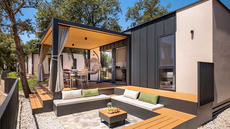 Premium Mobile Homes p� Resort Amarin i Rovinj, Istrien, Kroatien 