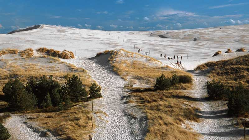 Unika sanddyner i Slowinski nationalpark  bussresa med Tjrnarpsbuss till Pommern