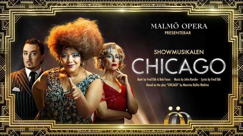 Musicalen Chicago på Malmö Opera med glittrigapaljettkläder i 1920-tals stil. Kändisadvokater and all that Jazz. .