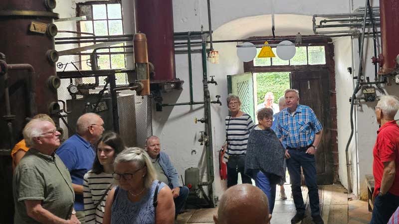 Besk p bryggeri under Tjrnarpsbuss resa till Magdeburg och Quedlinburg i Harz